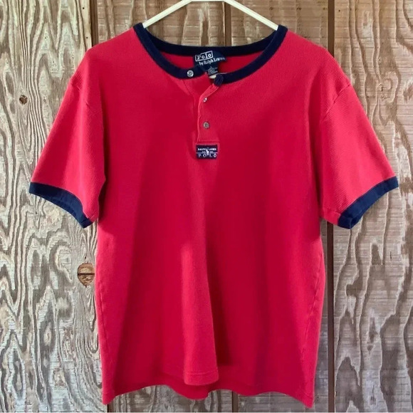 Vintage Polo Ralph Lauren Thermal Henley Shirt 🏇 - Picture 1 of 3
